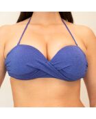 Haut de maillot de bain bandeau Zazie bleu
