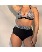 Bas de bain maillot de bain taille haute Cloe multicolore
