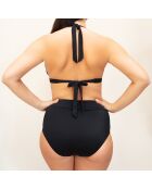 Slip da bagno a vita alta neri Cloe