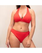 Haut de maillot de bain triangle Lea rouge