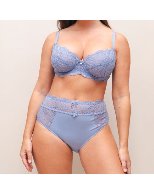 Culotte taille haute Sarah bleue