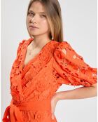 Robe Peisey imprimée orange