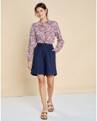 Chemise Evelyse imprimée marguerite vermillon