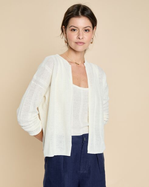 Gilet en Lin & Coton Filipa écru