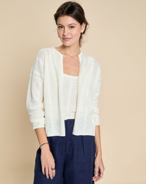 Gilet en Lin & Coton Filipa écru