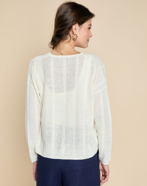 Gilet en Lin & Coton Filipa écru