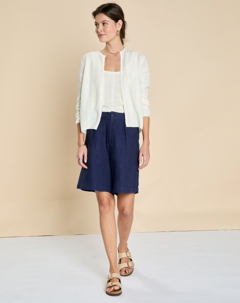 Gilet en Lin & Coton Filipa écru