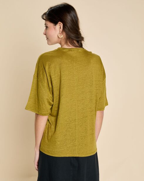 T-Shirt 100% Lin Idaline tilleul