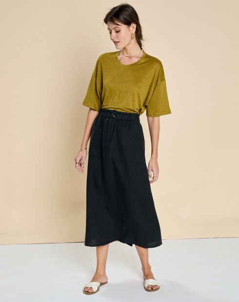 T-Shirt 100% Lin Idaline tilleul