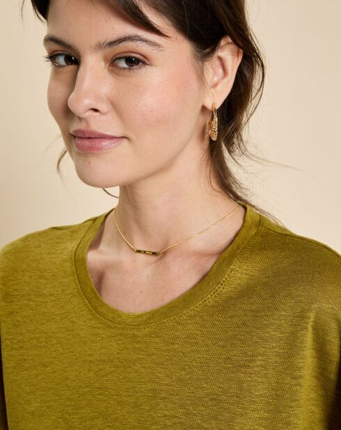 T-Shirt 100% Lin Idaline tilleul