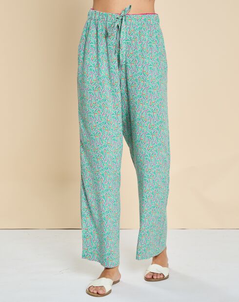 Pantalon Esteban imprimée cachemire multicolore