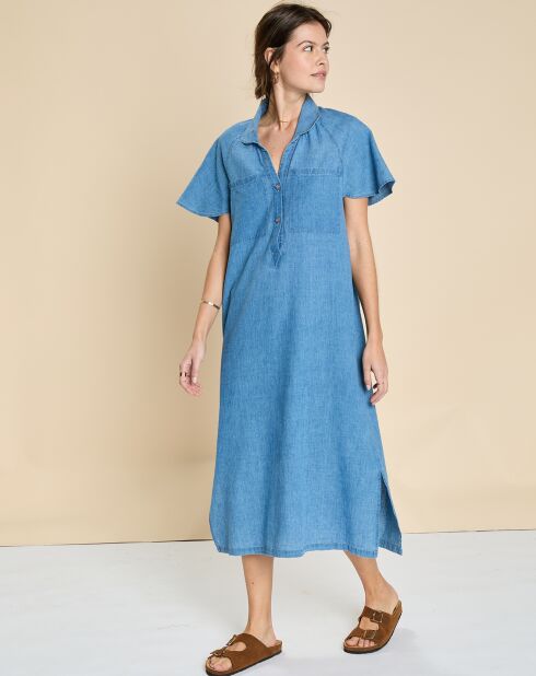 Robe en Lin & Coton Eymaelle denim