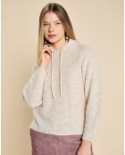 Pull en Laine & Mohair Florane huître chiné