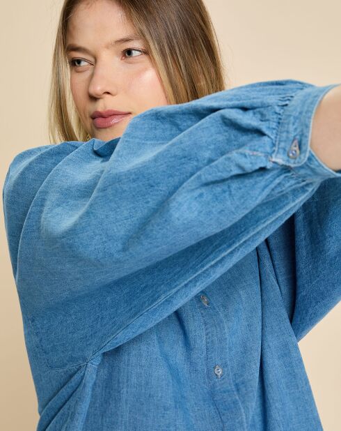 Blouse en Lin & Coton Eymeline denim