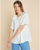 Blouse en Gaze de Coton Emelia blanche