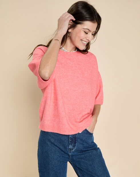 Pull en Laine & Alpaga Fauve fraise