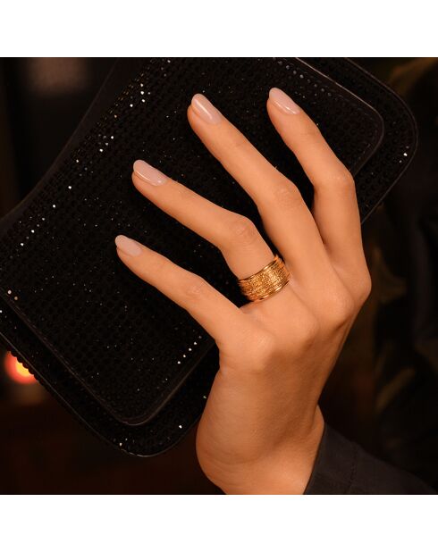 Bague Amos en Argent doré