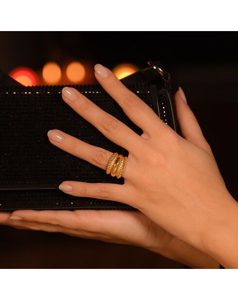 Bague Pyroli en Argent doré