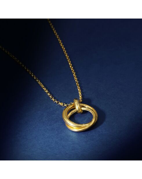 Collar Giasmina de plata dorada