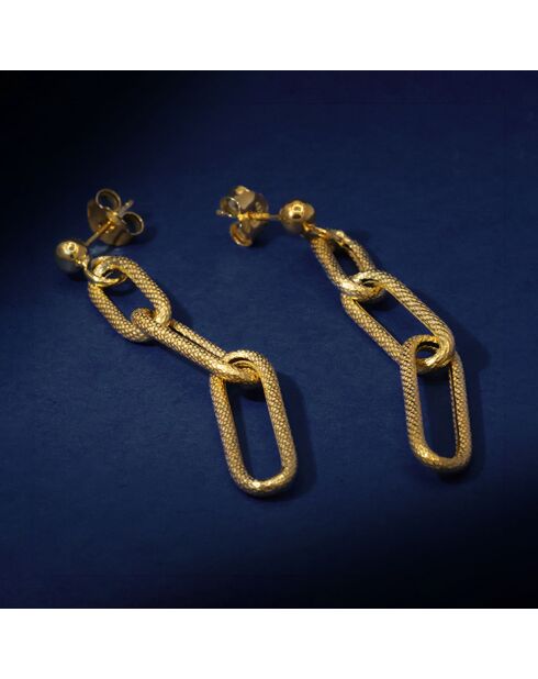 Boucles d'oreilles Lorenzo en Argent doré