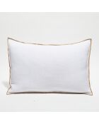Housse de coussin en lin lavé blanche - 40x60 cm
