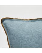 Housse de coussin en lin lavé bleu stone - 40x60 cm