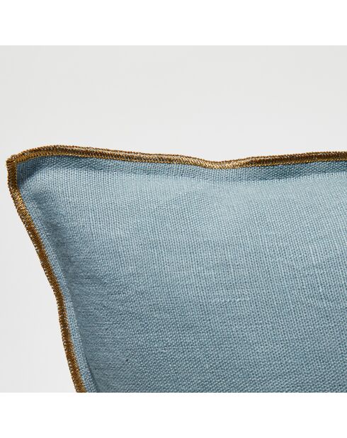 Housse de coussin en lin lavé bleu stone - 40x60 cm