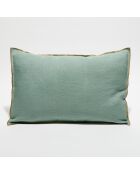 Housse de coussin en lin lavé jade - 40x60 cm