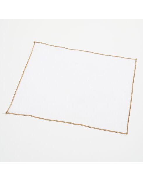 6 Sets de table en lin lavé blancs - 35x45 cm