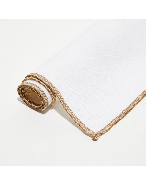 6 Sets de table en lin lavé blancs - 35x45 cm