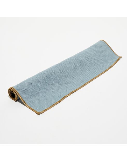 6 Sets de table en lin lavé bleu stone - 35x45 cm