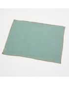 6 manteles individuales de lino lavado color jade - 35x45 cm