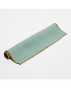 6 manteles individuales de lino lavado color jade - 35x45 cm