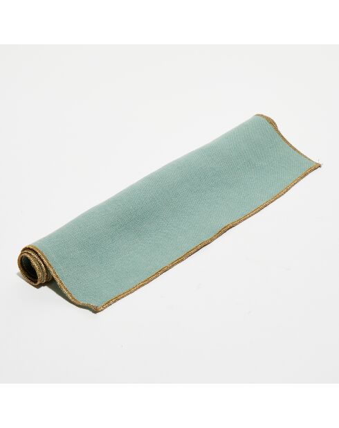 6 Tischsets aus gewaschenem Jadeleinen, 35 x 45 cm