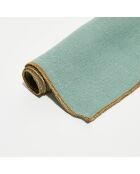 6 manteles individuales de lino lavado color jade - 35x45 cm