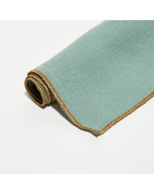 6 Tischsets aus gewaschenem Jadeleinen, 35 x 45 cm