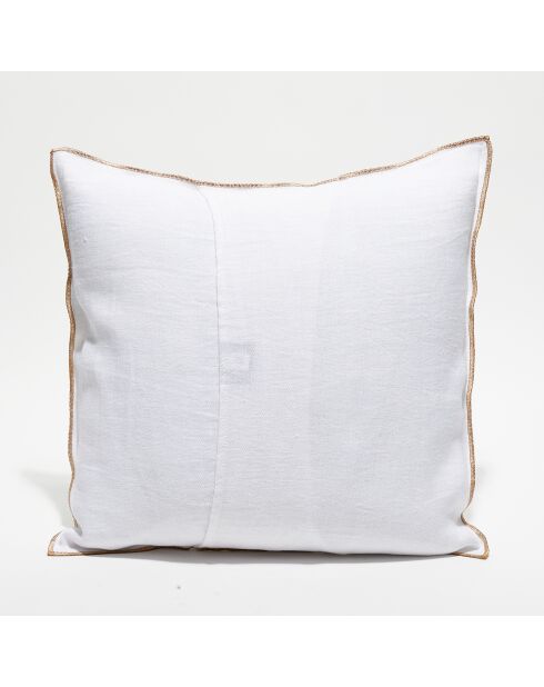 Housse de coussin en lin lavé blanche - 45x45 cm