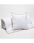 Housse de coussin en lin lavé blanche - 45x45 cm