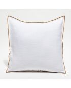 Housse de coussin en lin lavé blanche - 45x45 cm