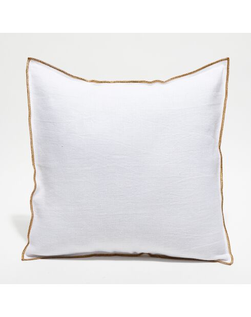 Housse de coussin en lin lavé blanche - 45x45 cm