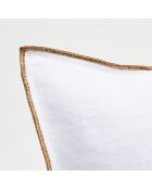 Housse de coussin en lin lavé blanche - 45x45 cm