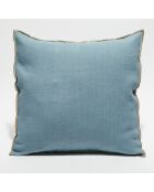 Housse de coussin en lin lavé bleu stone - 45x45 cm