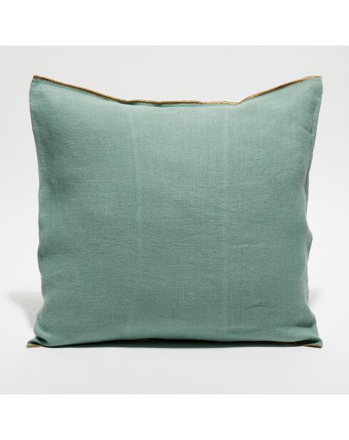 Housse de coussin en lin lavé jade - 45x45 cm