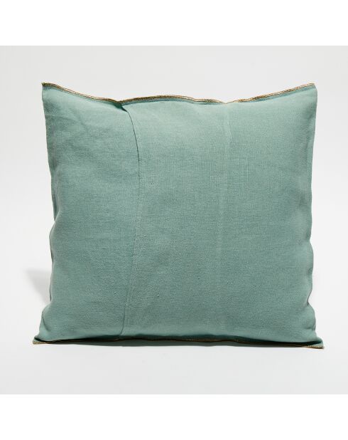 Housse de coussin en lin lavé jade - 45x45 cm
