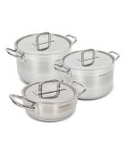 Batterie de cuisine induction  grise - 6 pièces