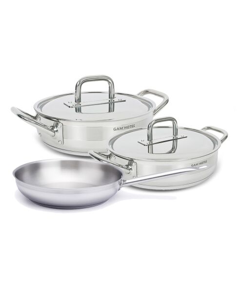 Batterie de cuisine induction grise - 5 pièces