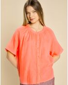 Blouse en Gaze de Coton Emelia fraise