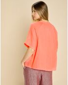 Blouse en Gaze de Coton Emelia fraise