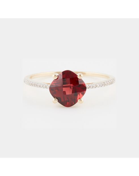 Laurena Ring aus 0,07 ct Diamanten und 1,55 ct Granat in Gelbgold