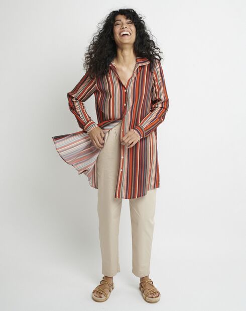 Blusa Ceray Lotus Brick a righe